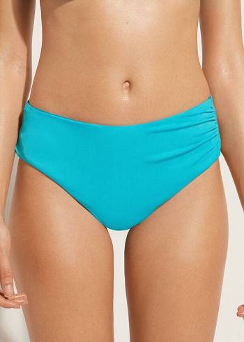 Abajo De Bikini Calzedonia High Cintura Indonesia Eco Mujer Turquesa Verde | CL1433YU