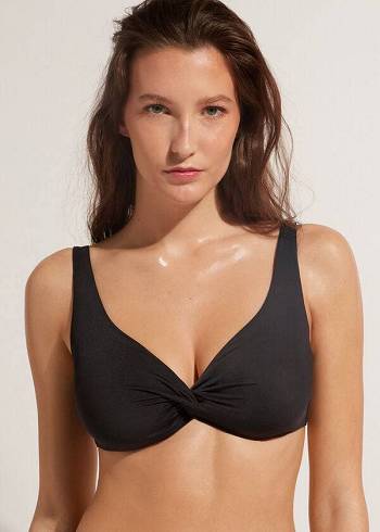 Arriba De Bikini Calzedonia Balconette Indonesia Eco cobey Mujer Negras | CL1671PQ