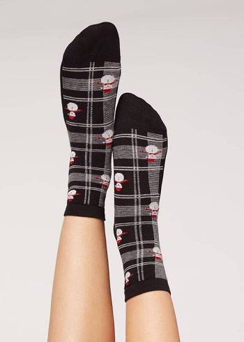 Calcetines Calzedonia Christmas Corta Mujer Cafe | CL2373TV
