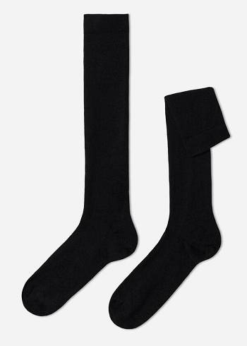 Calcetines Calzedonia Lana and Algodon Long Hombre Negras | CL2760ZG