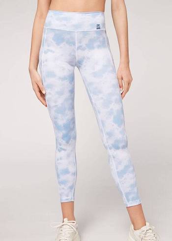 Leggins Calzedonia Soft Touch Atléticos Mujer Azules | CL2689ZG