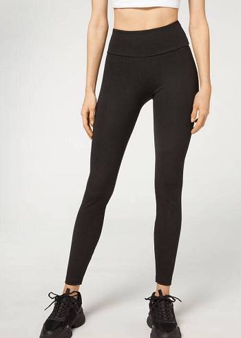 Leggins Calzedonia Total Shaper Mujer Negras | CL2704YU