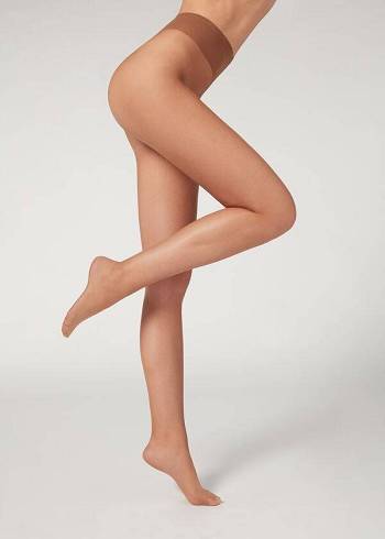Mallas Calzedonia 8 Denier Resistant Sheer Mujer Marrones | CL1212LH