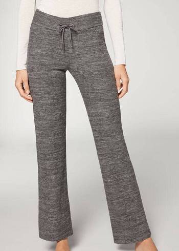 Pantalones Calzedonia Cashmere Directo Mujer Gris | CL2718PQ