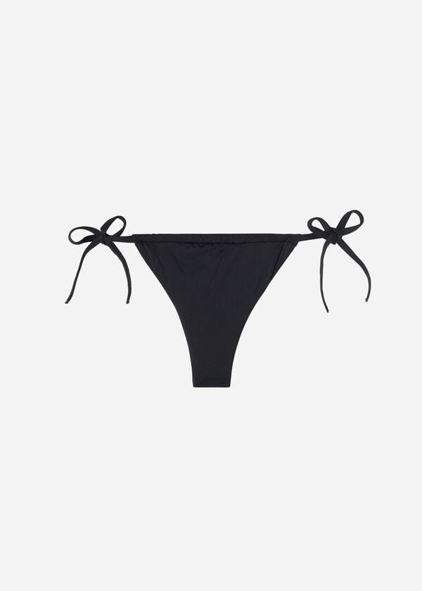 Abajo De Bikini Calzedonia Brazilian String Mujer Negras | CL1324QZ