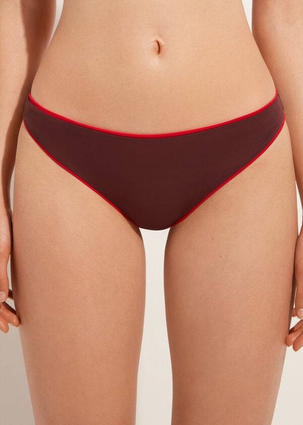 Abajo De Bikini Calzedonia Indonesia Eco Low rise Mujer Rojas | CL1477BC