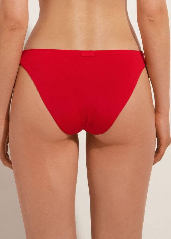 Abajo De Bikini Calzedonia Indonesia Eco Low rise Mujer Rojas | CL1477BC