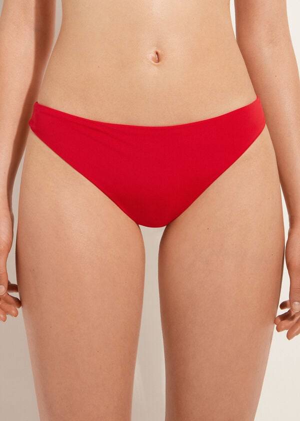 Abajo De Bikini Calzedonia Indonesia Eco Low rise Mujer Rojas | CL1477BC