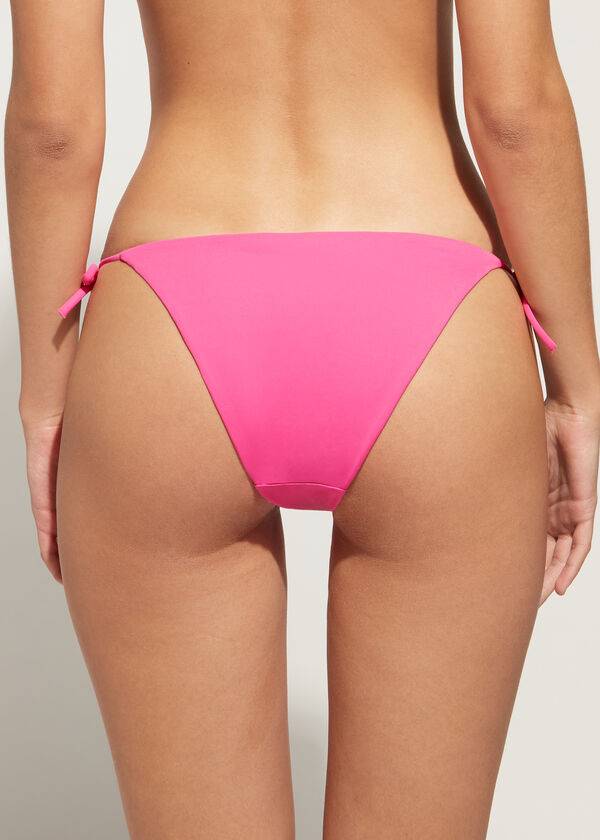 Abajo De Bikini Calzedonia Rhinestone String Shanghai Mujer Rosas | CL1525ZG