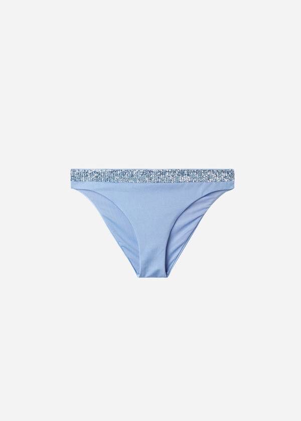Abajo De Bikini Calzedonia Sequined Cannes Mujer Azules | CL1535RW
