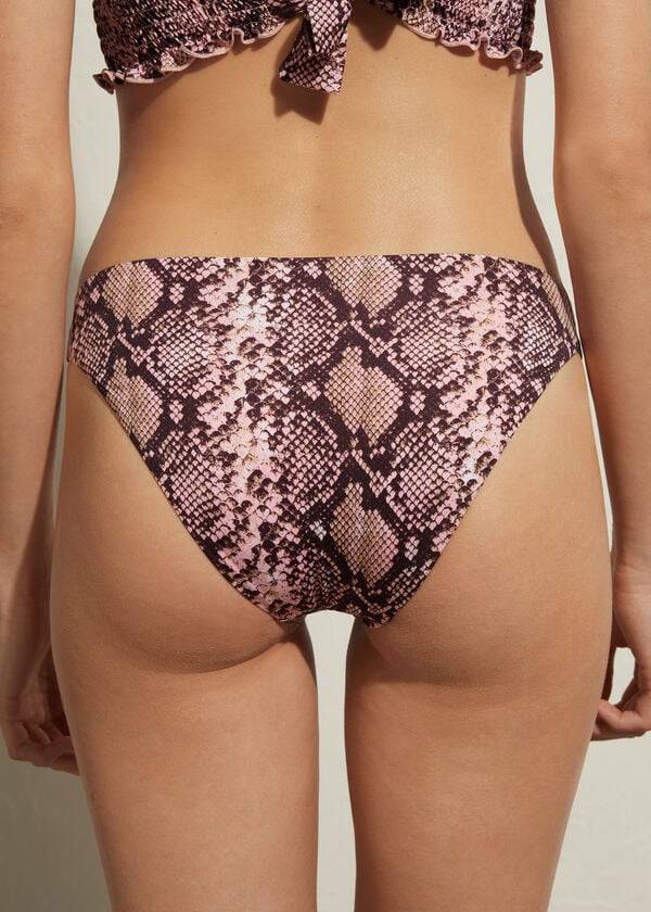 Abajo De Bikini Calzedonia Sidney Mujer Rosas | CL1571FM