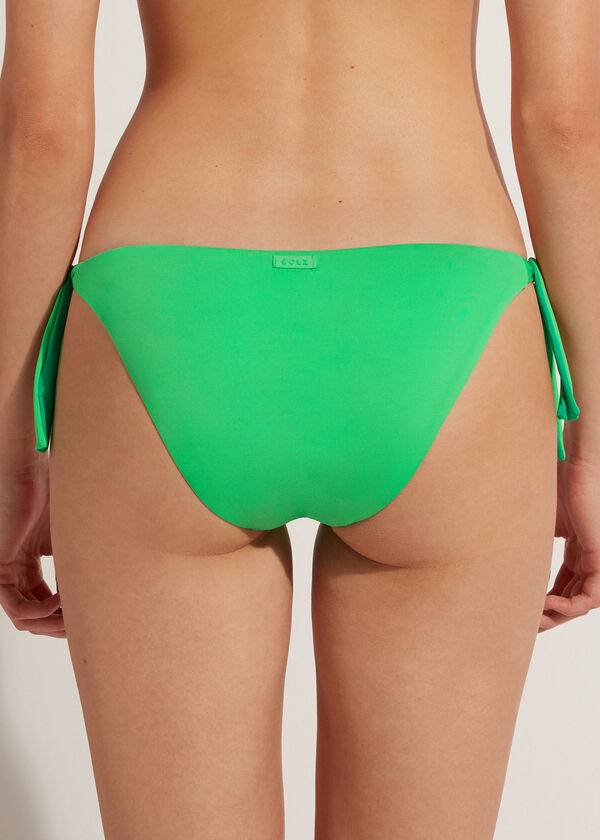 Abajo De Bikini Calzedonia Tied Indonesia Eco Mujer Verde | CL1649FM