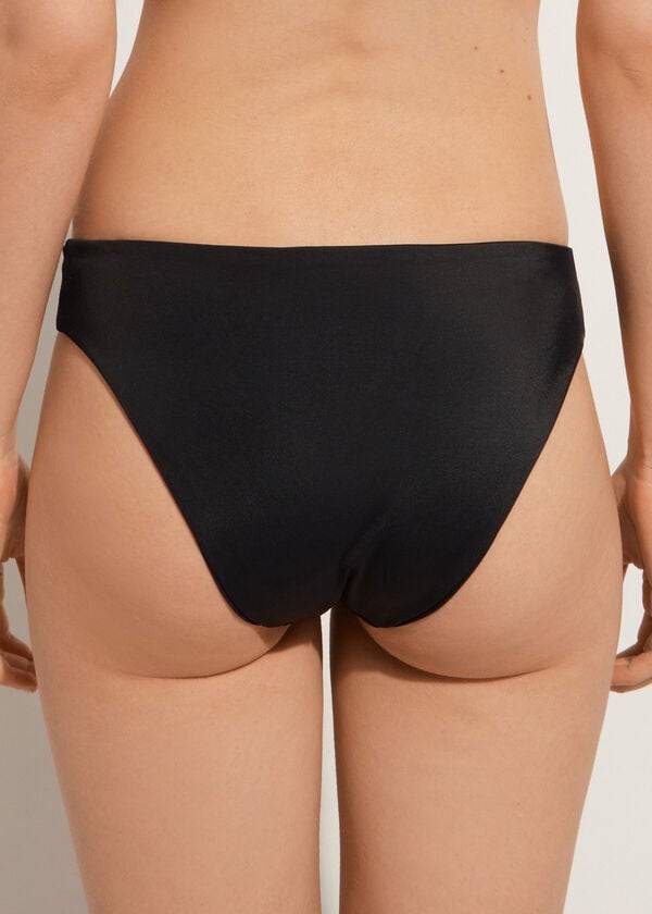 Abajo De Bikini Calzedonia Tulle Insert Tokyo Mujer Negras | CL1658VD