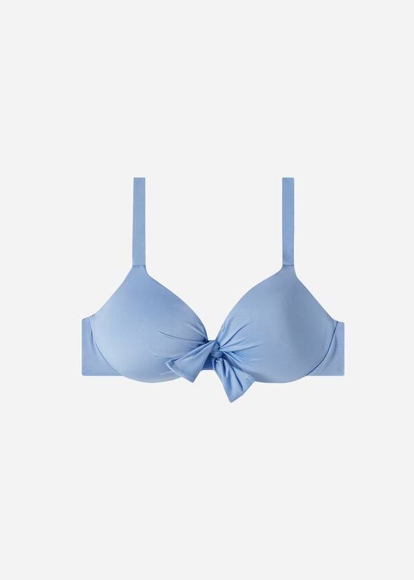 Arriba De Bikini Calzedonia Acolchado Push Up Indonesia Eco Mujer Azules | CL1817MA