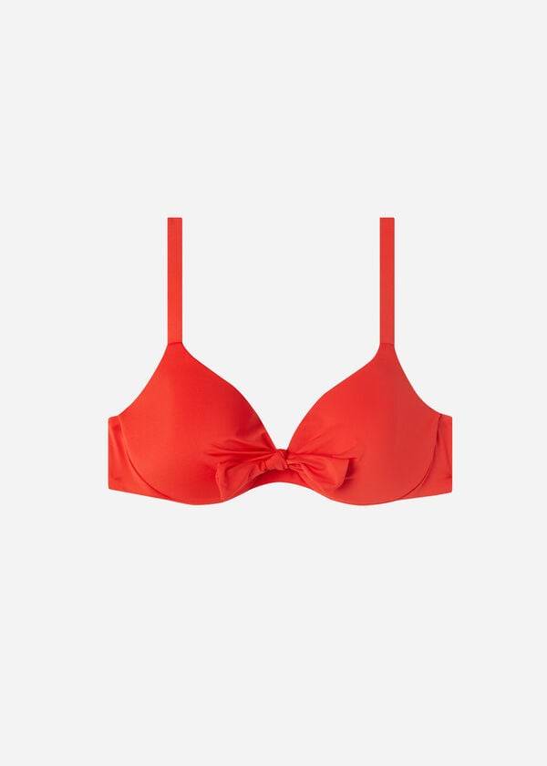 Arriba De Bikini Calzedonia Acolchado Push Up Indonesia Eco Sexy Mujer Rojas | CL1831FM
