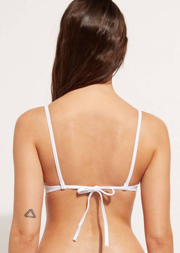 Arriba De Bikini Calzedonia Acolchado Push-Up Casablanca Mujer Blancas | CL1848TV