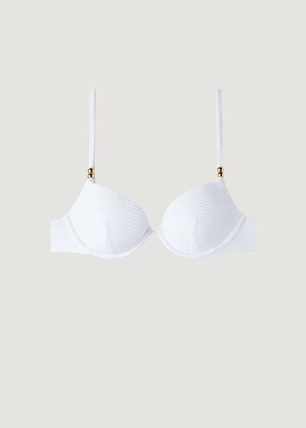 Arriba De Bikini Calzedonia Acolchado Push-Up Casablanca Mujer Blancas | CL1848TV