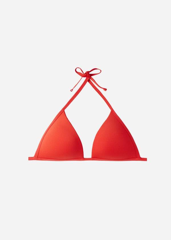 Arriba De Bikini Calzedonia Acolchado Triangle Indonesia Eco strass Mujer Rojas | CL1927YU