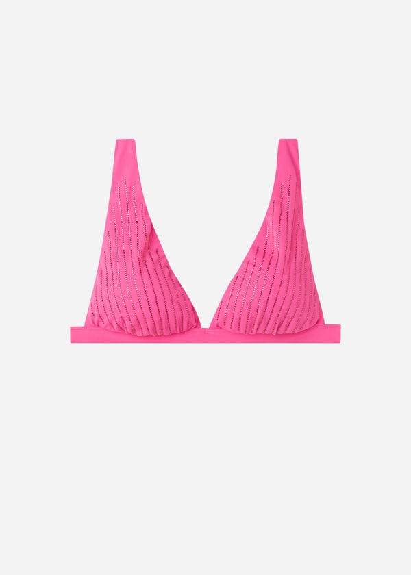 Arriba De Bikini Calzedonia Acolchado Triangle Shanghai Mujer Rosas | CL1935FM