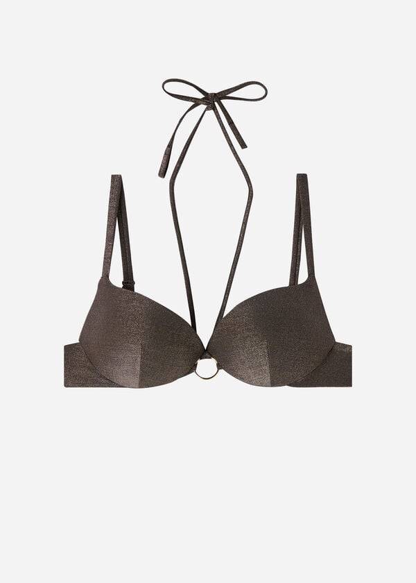 Arriba De Bikini Calzedonia Graduated Acolchado Push Up Hollywood Mujer Negras | CL1718TV