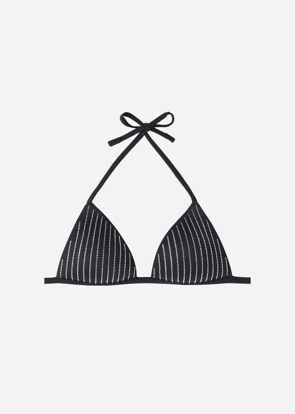 Arriba De Bikini Calzedonia Graduated Acolchado Triangle Shanghai Mujer Negras | CL1746UT