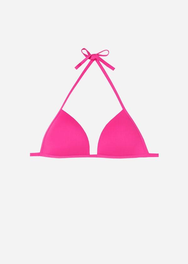 Arriba De Bikini Calzedonia Graduated Soft Acolchado Triangle Indonesia Mujer Rosas | CL1762VD