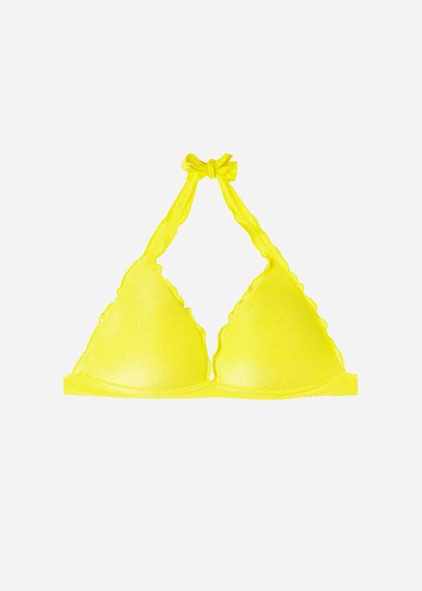 Arriba De Bikini Calzedonia Graduated Triangle Formentera Mujer Amarillo | CL1767WY