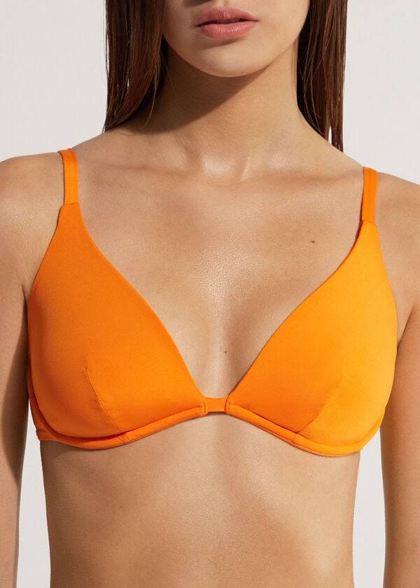 Arriba De Bikini Calzedonia Push Up Indonesia Eco Mujer Naranjas | CL1949WY