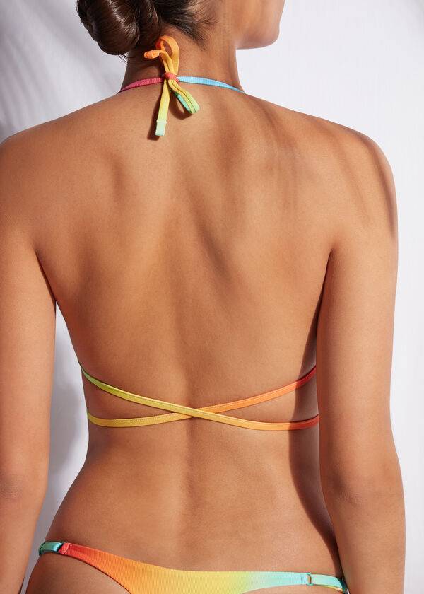 Arriba De Bikini Calzedonia String Triangle Swimsuit Barcellona Mujer Multicolor | CL1973MA