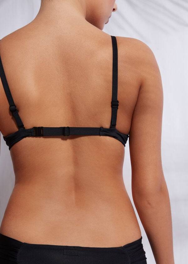 Arriba De Bikini Calzedonia Super Acolchado Push Up Indonesia Eco cobey Mujer Negras | CL1976EX