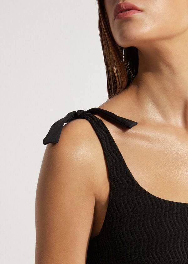 Arriba De Bikini Calzedonia Tank Mykonos Mujer Negras | CL1983PQ