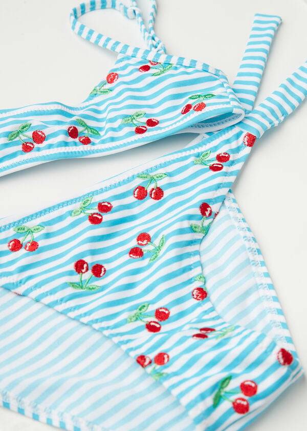 Bañadores Calzedonia Cherry Two-Piece Ariel Niños Azules | CL3037QZ