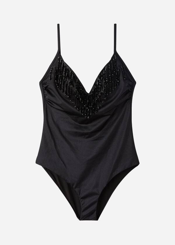 Bañadores Calzedonia Lightly Acolchado One Piece Taipei Mujer Negras | CL2154NB