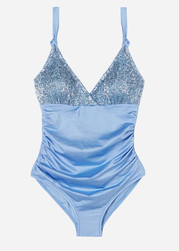 Bañadores Calzedonia One Piece Cannes Mujer Azules | CL2156QZ