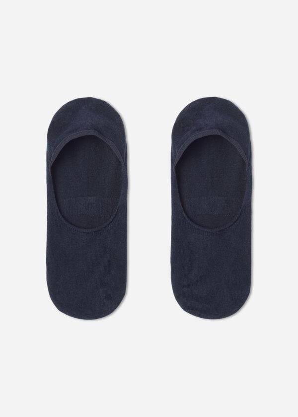 Calcetines Calzedonia Algodon Invisible Mujer Azules | CL2197HK