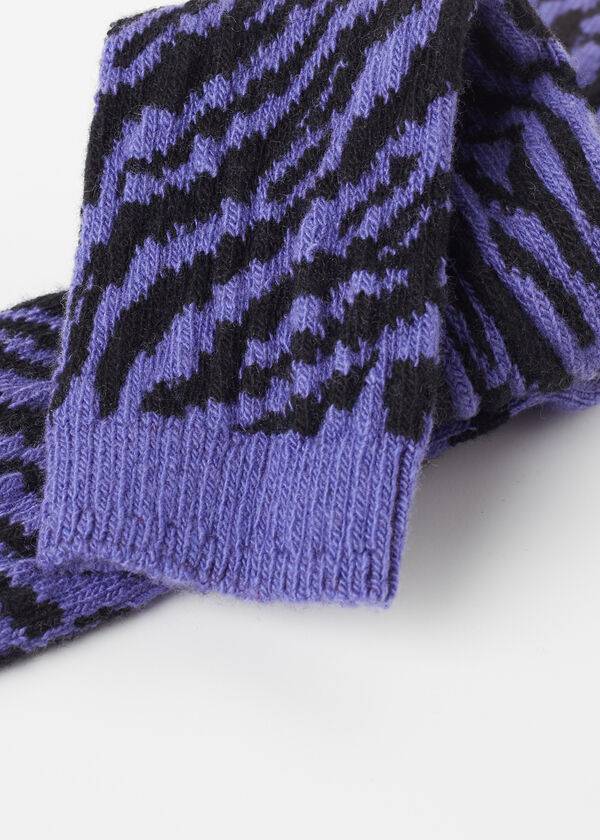 Calcetines Calzedonia Animal Print Cashmere Corta Mujer Moradas | CL2331XF