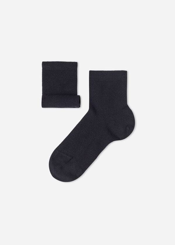 Calcetines Calzedonia Cashmere Blend Corta Niños Azules | CL3166FM