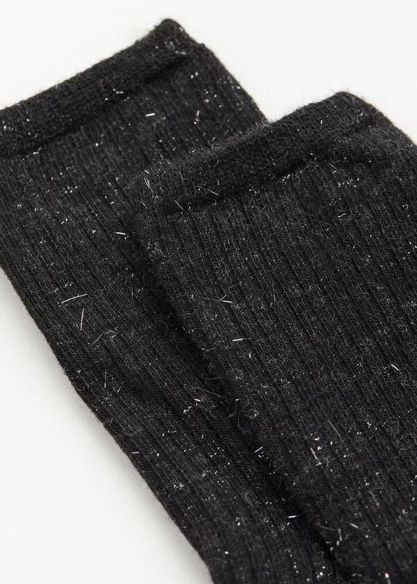 Calcetines Calzedonia Cashmere and Glitter Corta Niños Negras | CL3161LH