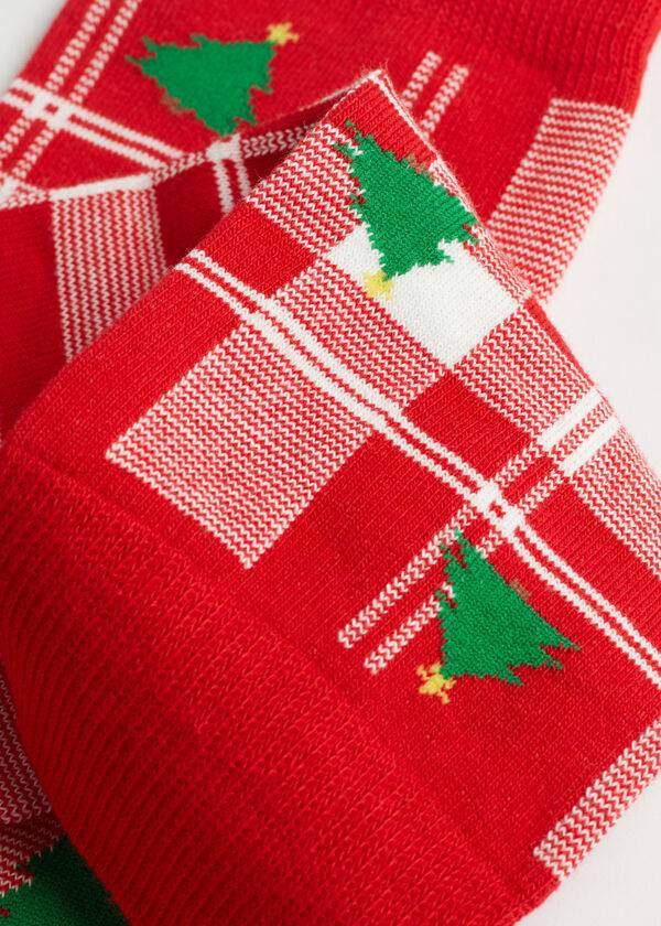 Calcetines Calzedonia Christmas Corta Crew Hombre Rojas | CL2800NB