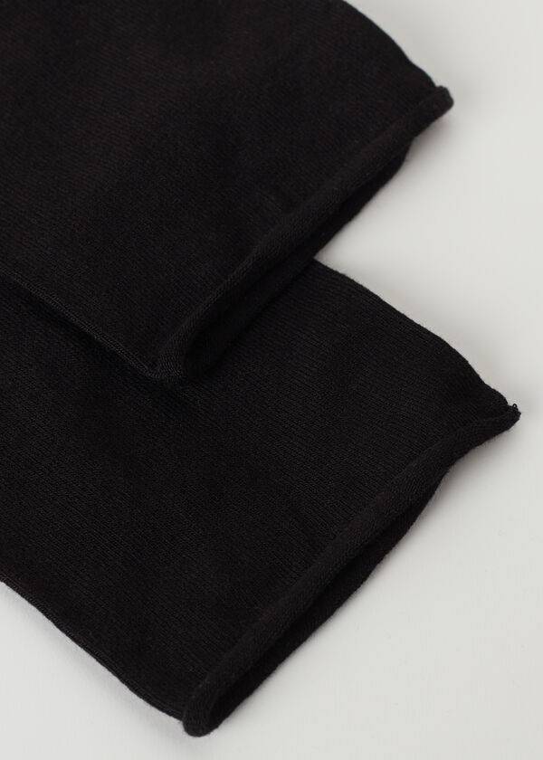 Calcetines Calzedonia Cuffless Corta in Algodon Mujer Negras | CL2389GL