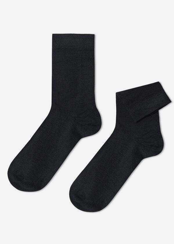 Calcetines Calzedonia Lana and Algodon Crew Hombre Azules | CL2801BC
