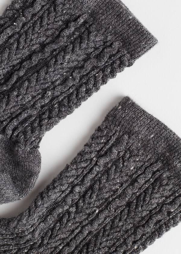 Calcetines Calzedonia Slub Algodon Corta Mujer Gris | CL2532WY