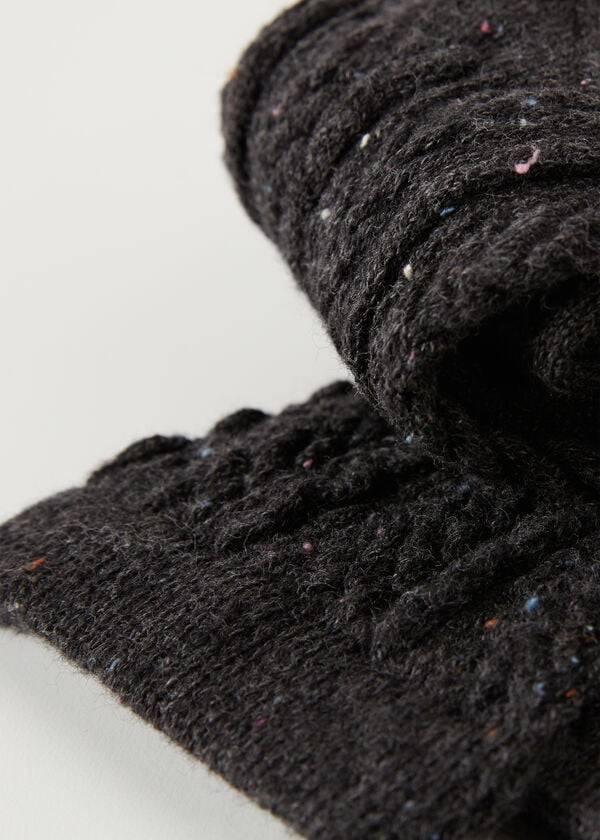 Calcetines Calzedonia Slub Algodon Corta Mujer Negras | CL2535NB