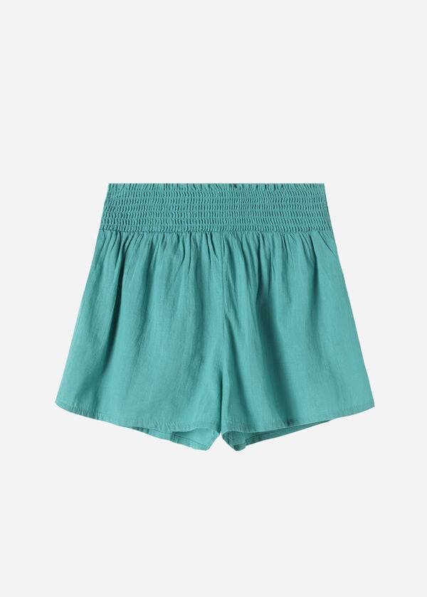 Cubrirlos Calzedonia Algodon Shorts Mujer Turquesa | CL2119HK