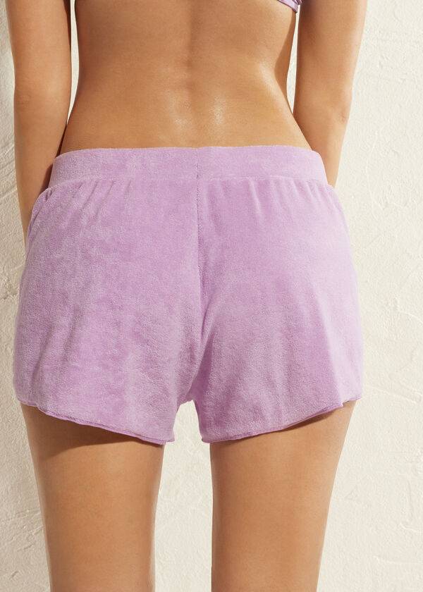 Cubrirlos Calzedonia Terrycloth Shorts Mujer Moradas | CL2152VD