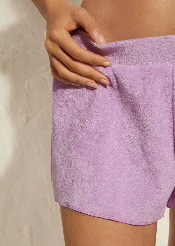 Cubrirlos Calzedonia Terrycloth Shorts Mujer Moradas | CL2152VD