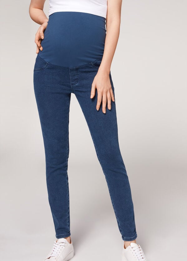 Jeans Calzedonia Maternity Jean Mujer Azules | CL2605UT