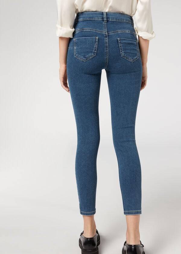 Jeans Calzedonia Push-up and soft touch Mujer Azules | CL2610WY