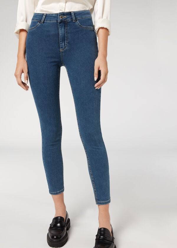 Jeans Calzedonia Push-up and soft touch Mujer Azules | CL2610WY