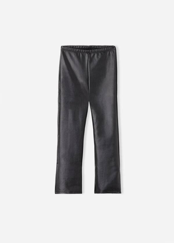 Leggins Calzedonia Coated Thermal Mini-flare Niños Negras | CL3123DN